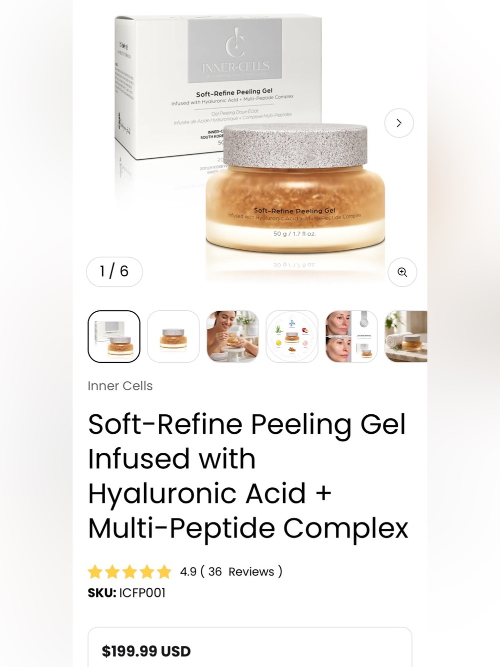 🪻INNER-CELLS🪻Soft-Refine Peeling Gel- MSRP$199